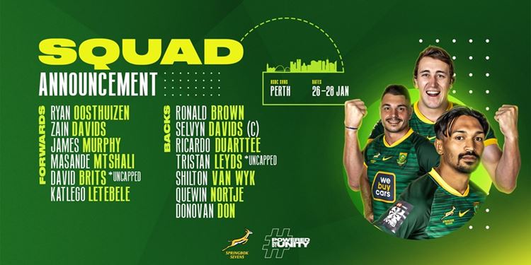 Two uncapped Blitzboks on inaugural trip to Perth
