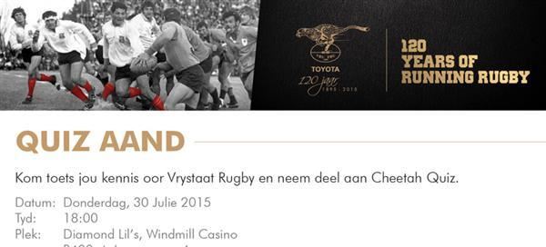 Vier 120 jaar van Vrystaat Rugby met ‘n Quiz!
